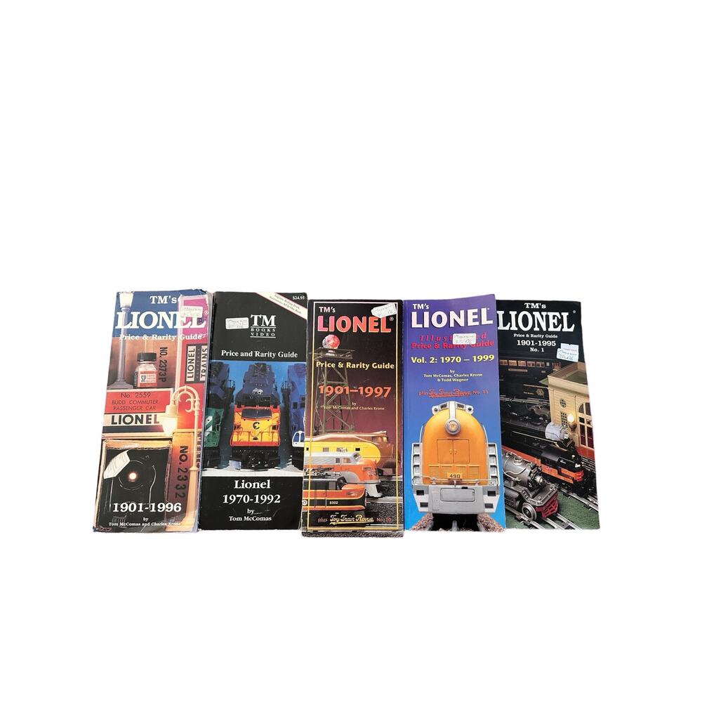 TM’s Lionel Trains Price and‎ Rarity Guide Books, Set of 5, Preowned